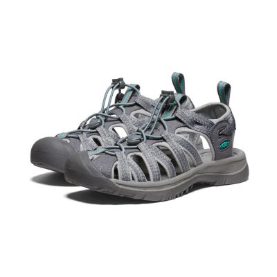 Keen W's Whisper Grey/Peacock Green