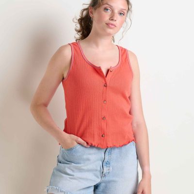 Toad & Co W's Foothill Pointelle Button Tank