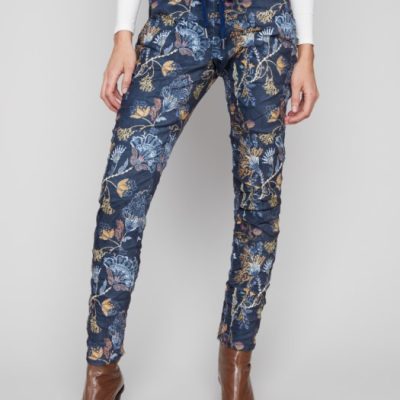 Charlie B W's Printed Crinkle Suede Jogger Pants