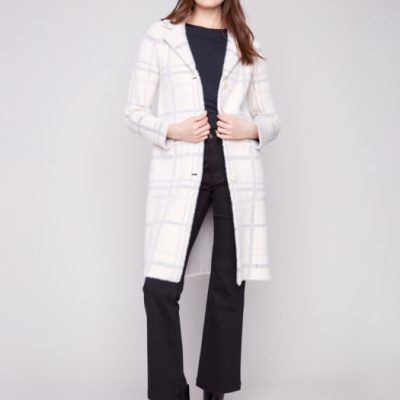 Charlie B W's Knit Coatigan With Patch Pockets